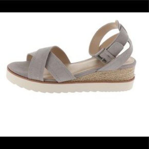 Marc Fisher Jovana Suede Leather Cross Strap Wedge - Picture 3 of 8